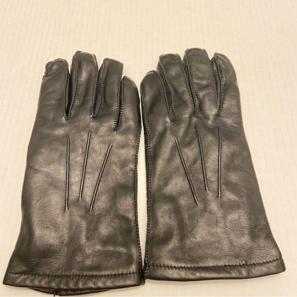 Fownes Black Genuine Leather Gloves With Thinsulate Size Medium. - Picture 1 of 4